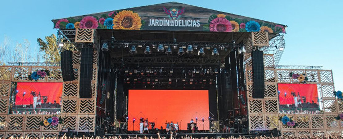 festivales sostenibles escenario del jardin de las delicias con endesa
